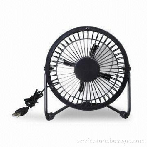 USB Fan with All-metal Structure, Quietness, Classical Design and Plug-and-play Features